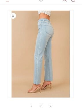 High-Rise Sparkling Light Blue Flare Jeans -